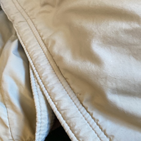 LL Bean warm-up jacket Women’s Petite XLarge in tan with chocolate lining - Picture 7 of 8